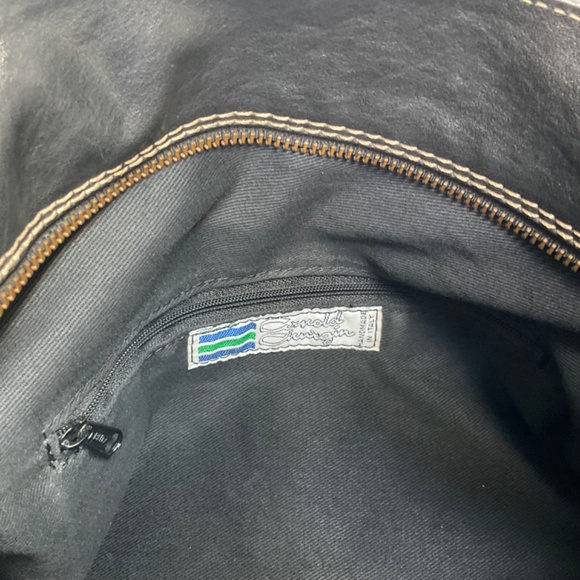 Black Leather Tote by Arnold Churgin - Picture 11 of 13